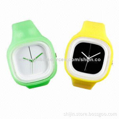 Women's watches, for ladies, silicone strap, quartz movement, all-printed band